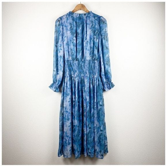 O.P.T. Blue Floral Maxi Dress Size Large