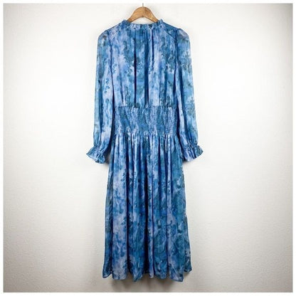 O.P.T. Blue Floral Maxi Dress Size Large