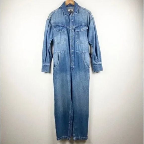 Free People Townes Denim Jumpsuit newest