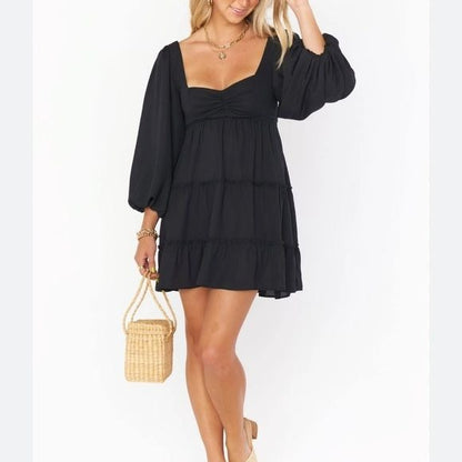 NWT Show Me Your Mumu Mandi Mini Dress in Black Size Small