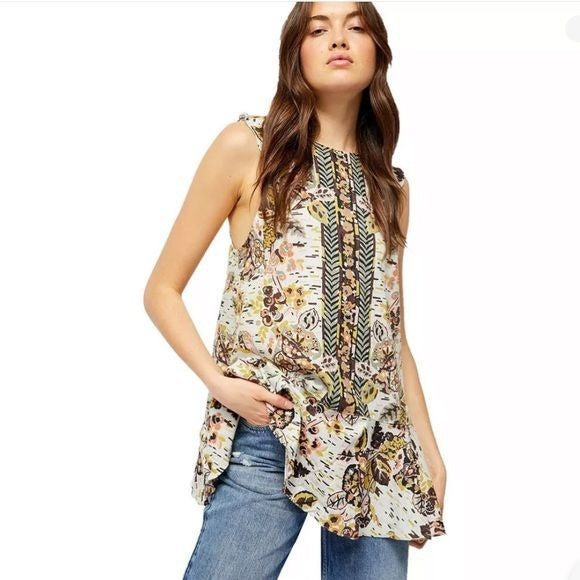 Free People Summer in Tulum Top in Botanical Size Medium