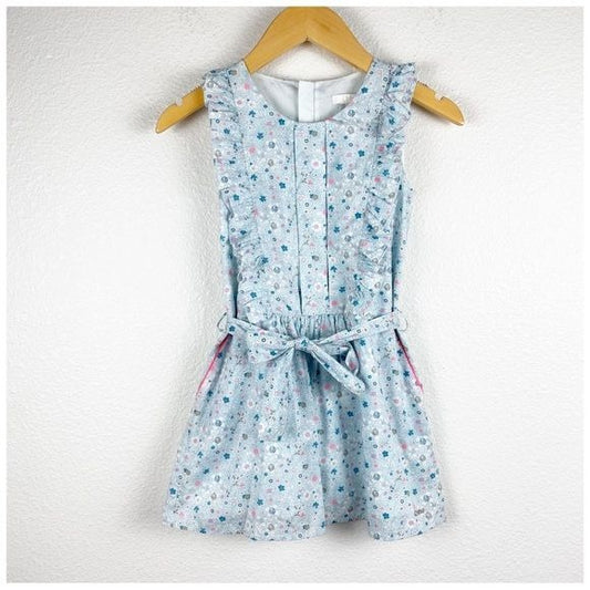 Chloe Kids Floral Dress in Blue Size 6