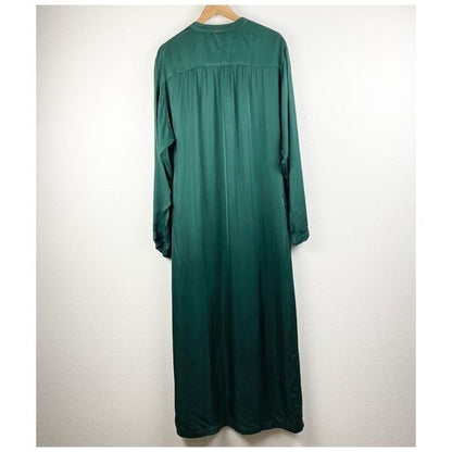 Cali Dreaming Green Button Down Maxi Dress Size Large