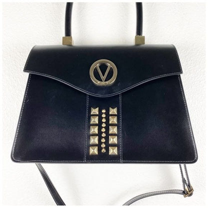 Valentino Melanie Leather Satchel in Black