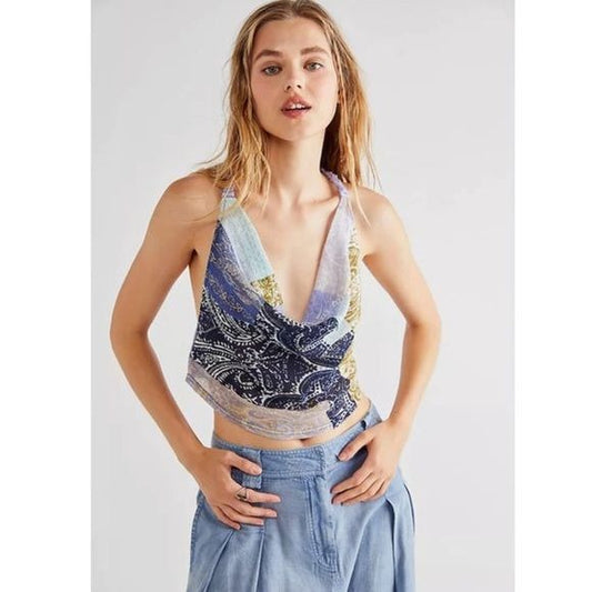 Free People Laila Crop Tank Size Large