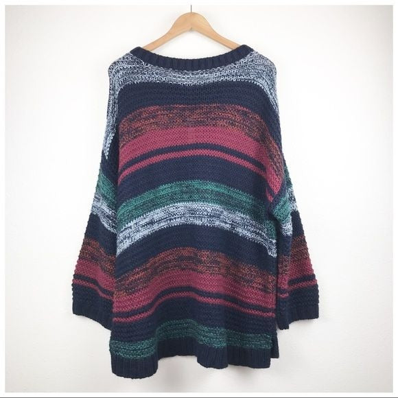 Xirena Colorful Stripe Alpaca Blend Sweater Size Large