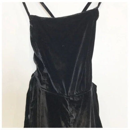 NWT Free People 90's Forever Overalls in Black Size Small