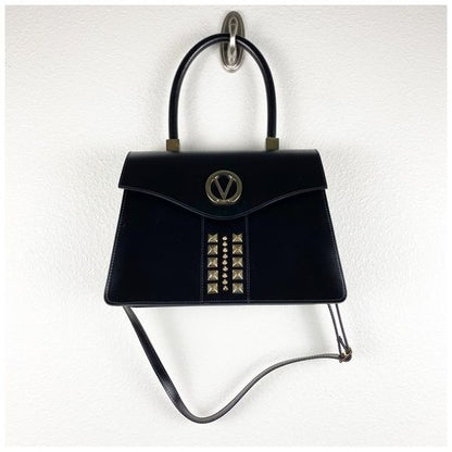 Valentino Melanie Leather Satchel in Black