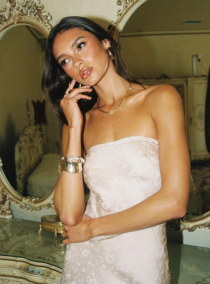 Princess Polly NWT Salvin Strapless Maxi Dress in Champagne - 6