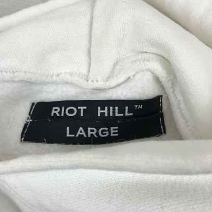 Riot Hill White Violent Hoodie Size Large