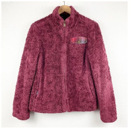 Pendleton Burgundy Fuzzy Jacket Size Medium