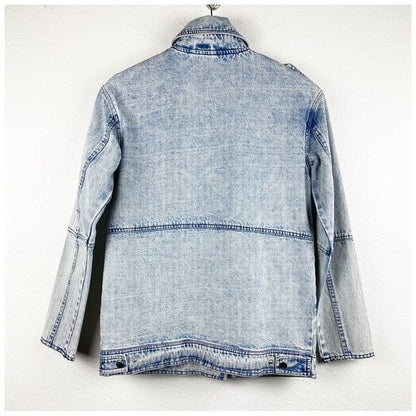 Avec Les Filles Acid Wash Denim Utility Jacket Size XS