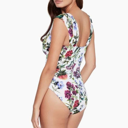 Magicsuit Modern Romance Natalie One Piece Swimsuit in White/ Multi Size 10