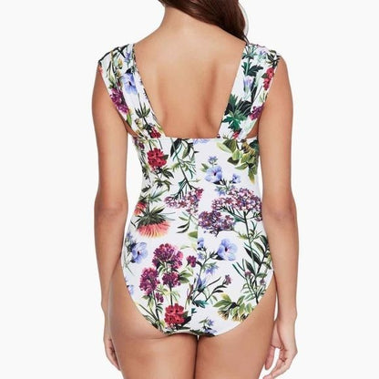Magicsuit Modern Romance Natalie One Piece Swimsuit in White/ Multi Size 10