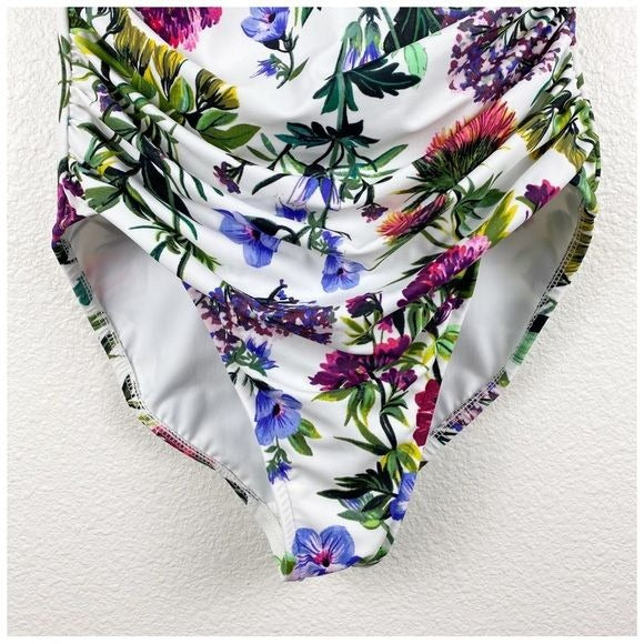 Magicsuit Modern Romance Natalie One Piece Swimsuit in White/ Multi Size 10