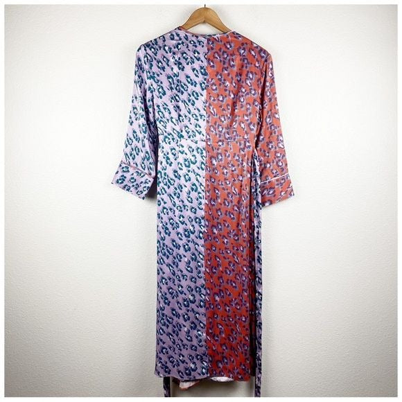 Rachel Antonoff Willow Wrap Dress in Leopard Size XS