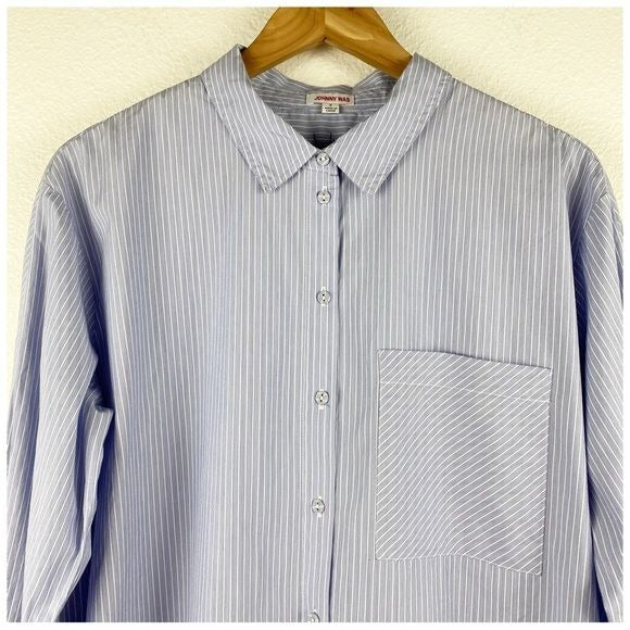 Johnny Was Corinne Relaxed Pocket Shirt Size Small