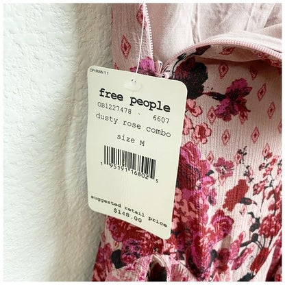 Free People NWT 7 Wonders Paisley Print Mini Dress Size Medium