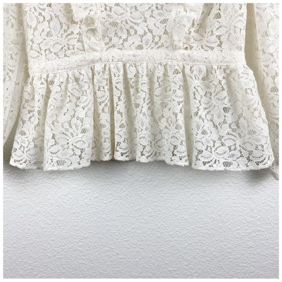 Anthropologie hotsell Ruffled Lace Top