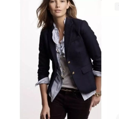 J.Crew Navy Pinstripe Blazer Size 6