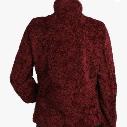 Pendleton Burgundy Fuzzy Jacket Size Medium