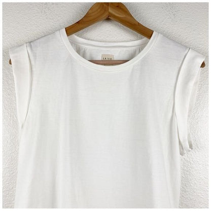 La Vie Rebecca Taylor Clean Jersey Tee In Milk Size Large