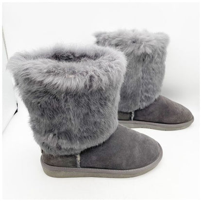 Ugg Australia Gray Sheepskin Boots Size 8