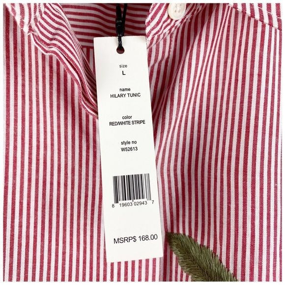 NWT Walter Baker Hilary Tunic in Red/White Stripe Size Large