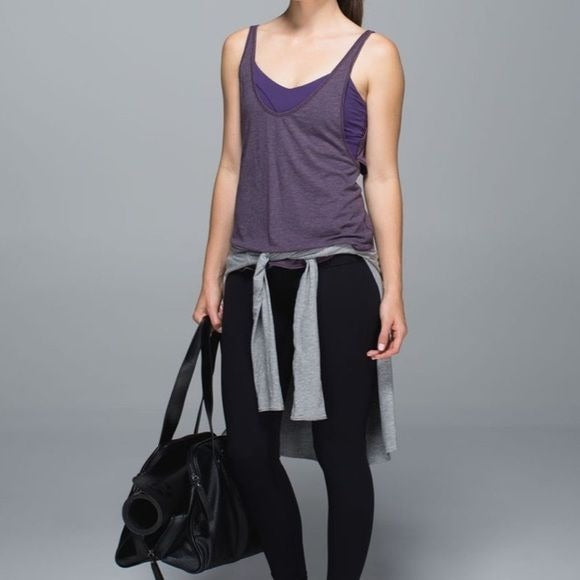 Lululemon Twist & Turn Tank in Heathered Purple Fog / Going Grape