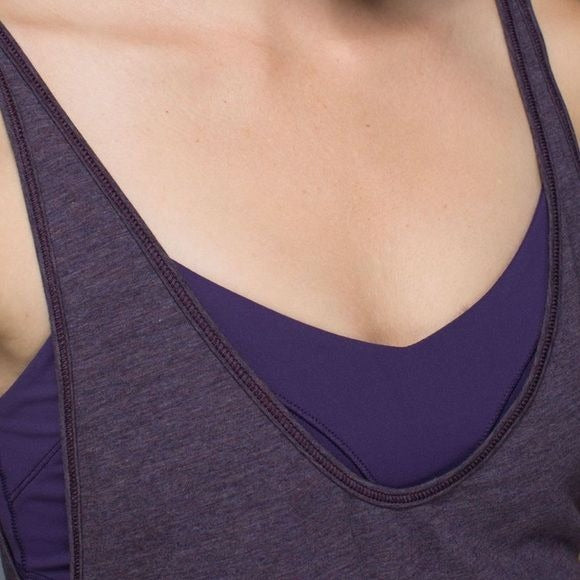 Lululemon Twist & Turn Tank in Heathered Purple Fog / Going Grape
