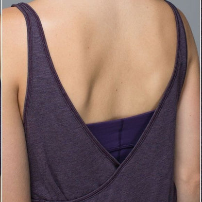 Lululemon Twist & Turn Tank in Heathered Purple Fog / Going Grape