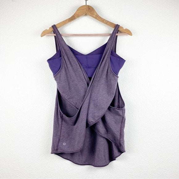 Lululemon Twist & Turn Tank in Heathered Purple Fog / Going Grape