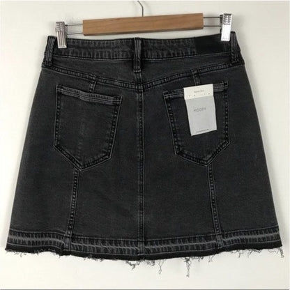 Hidden Jeans NWT Distressed Button Up Denim Mini Skirt Size Large