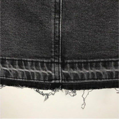 Hidden Jeans NWT Distressed Button Up Denim Mini Skirt Size Large