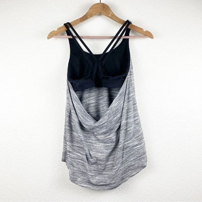 Lululemon Moment To Movement 2-In-1 Tank Space Dye Camo Black White/Black Size 6