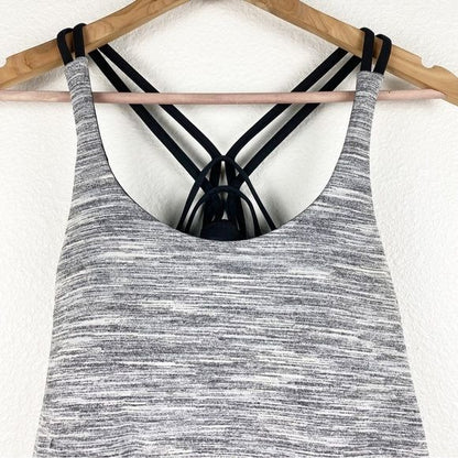 Lululemon Moment To Movement 2-In-1 Tank Space Dye Camo Black White/Black Size 6