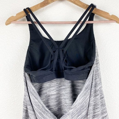 Lululemon Moment To Movement 2-In-1 Tank Space Dye Camo Black White/Black Size 6