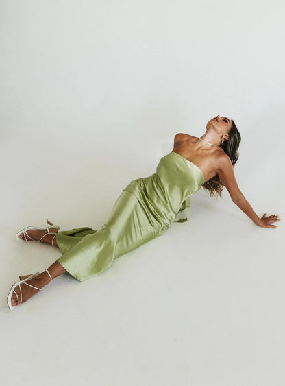 Princess Polly NWT Haley Maxi Dress in Green - 8