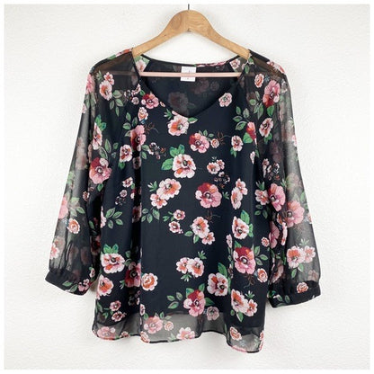 Cabi‎ Garden Floral Blouse Size Medium