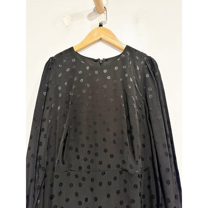 NWT J.Crew Shift Dress in Black Jacquard Floral Dot - 2