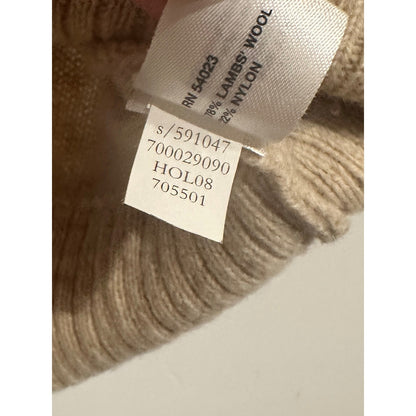 Gap Y2K Beige, Pink, Orange Argyle Lambswool Blend Sweater - Medium