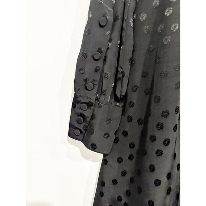 NWT J.Crew Shift Dress in Black Jacquard Floral Dot - 2