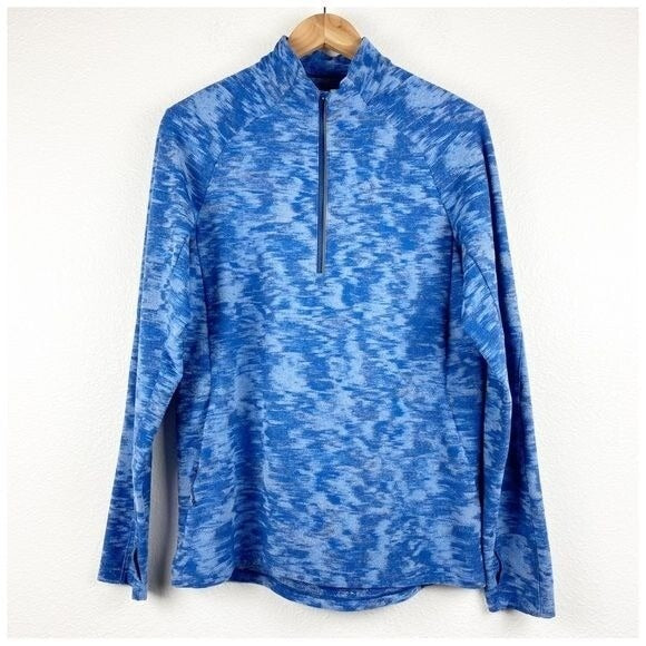 Lululemon Men's Surge Warm 1/2 Zip Data Rush Mineral Blue - Small