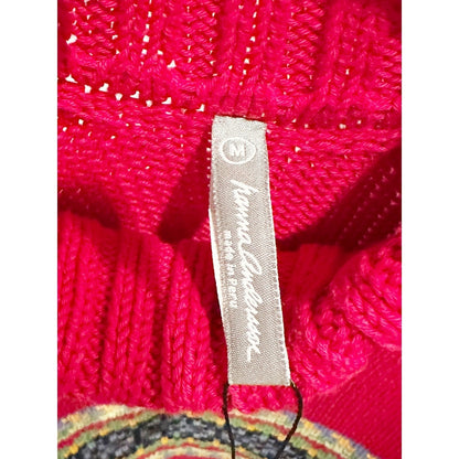 Hanna Andersson Red Patterned Turtleneck Sweater - Medium
