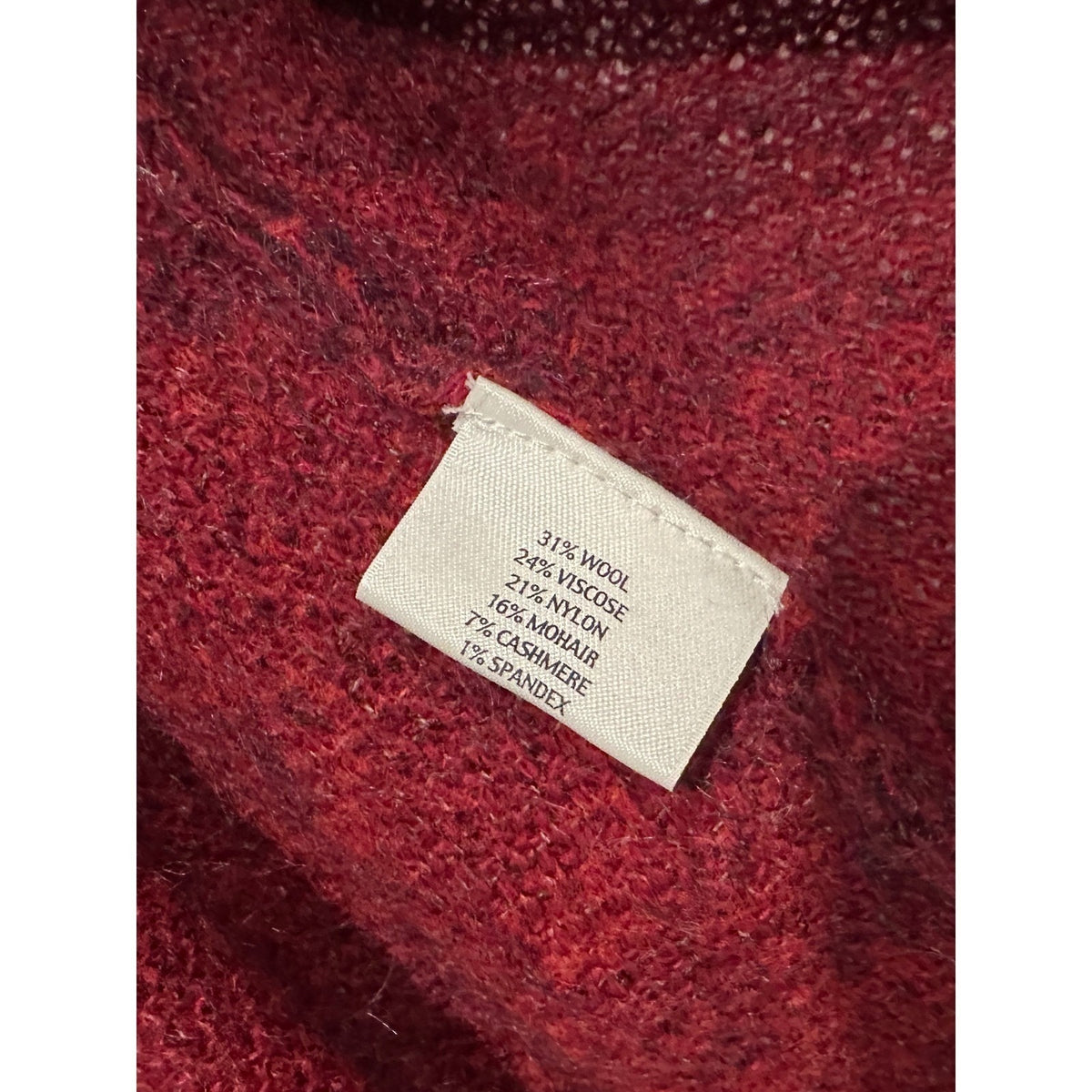 Eileen Fisher Open Front Draped Cardigan in Burgundy - Petite Small