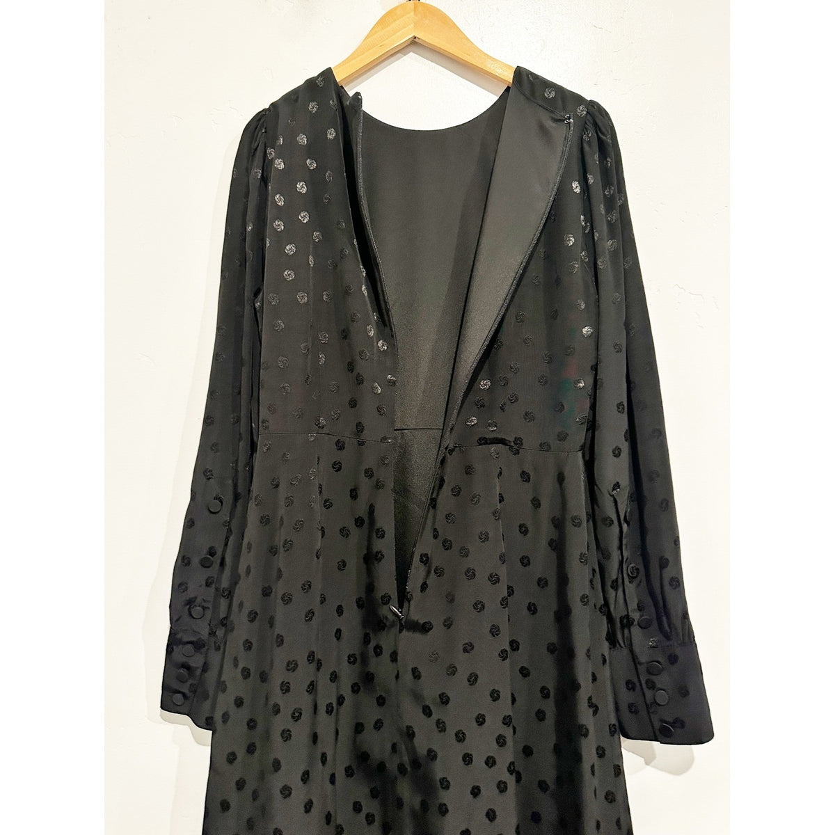NWT J.Crew Shift Dress in Black Jacquard Floral Dot - 2
