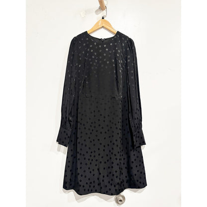 NWT J.Crew Shift Dress in Black Jacquard Floral Dot - 2