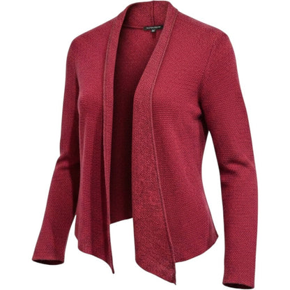 Eileen Fisher Open Front Draped Cardigan in Burgundy - Petite Small
