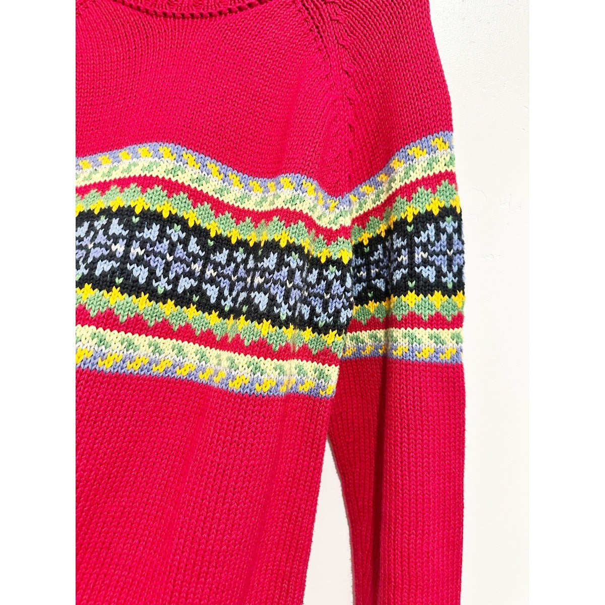 Hanna Andersson Red Patterned Turtleneck Sweater - Medium