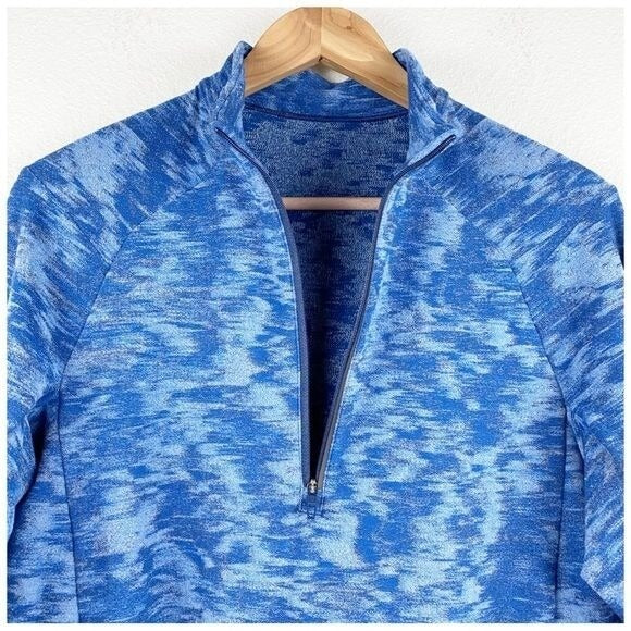 Lululemon Men's Surge Warm 1/2 Zip Data Rush Mineral Blue - Small